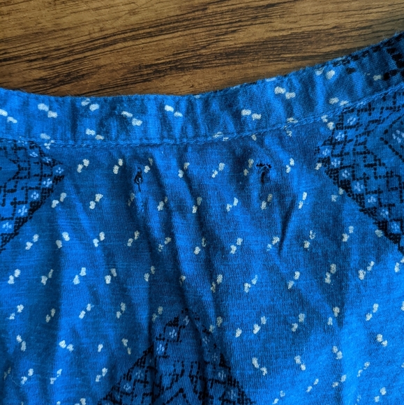 Lucky Brand Blue Boho Top - Picture 6 of 7